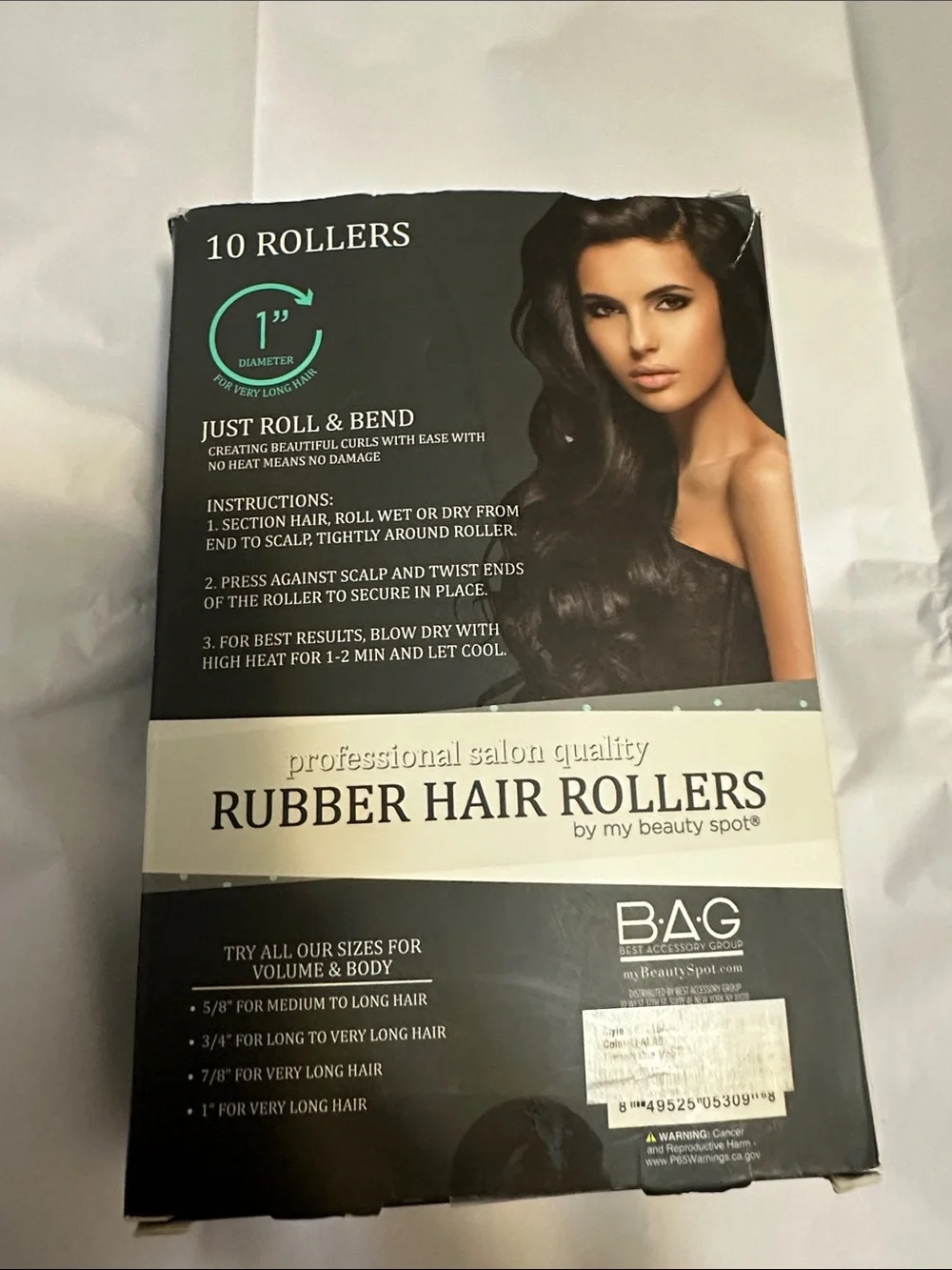 My Beauty Spot Mint Green Rubber Hair Rollers - 1